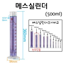 메스실린더(눈금실린더)-500mL